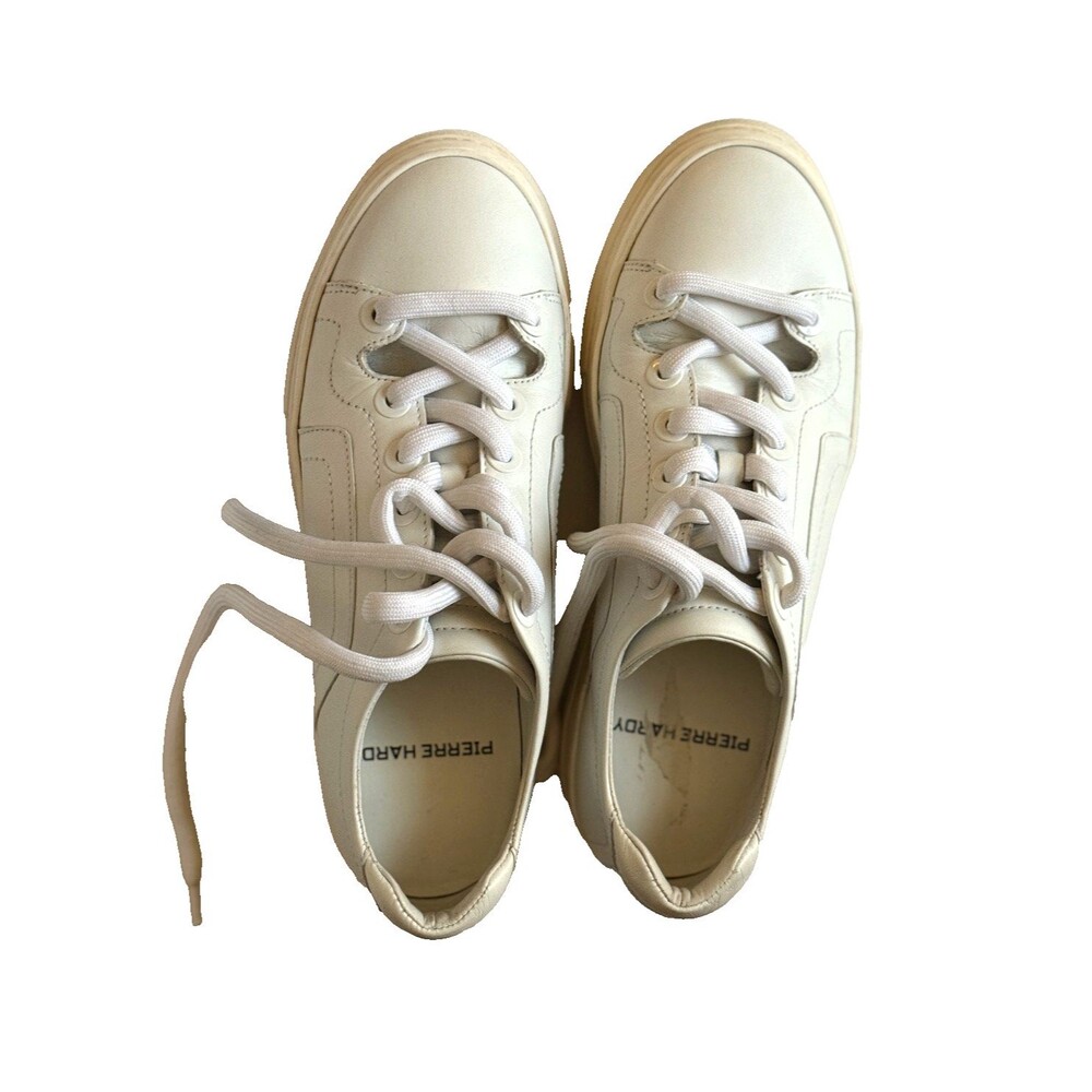 Pierre Hardy 104 White Calfskin Leather Sneakers Men's 9 EU 39 Made in Portugal